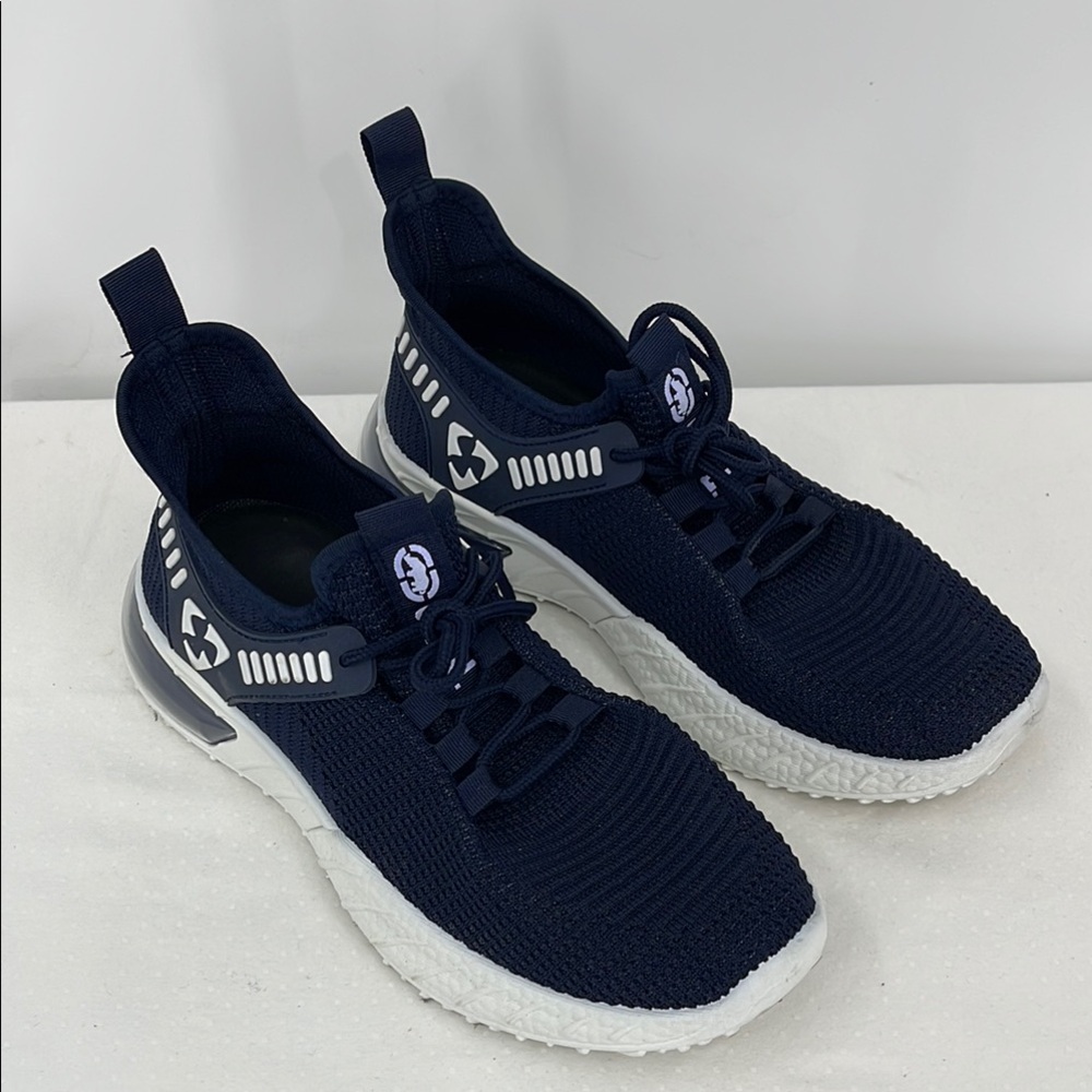 ECKO UNLTD MENS SIZE 9 Navy and White Athletic Sneakers